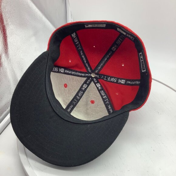 Vtg MLB New Era Authentic 59FIFTY Cincinnati Reds Fitted Baseball Cap Hat 7 1/8 - Picture 7 of 7